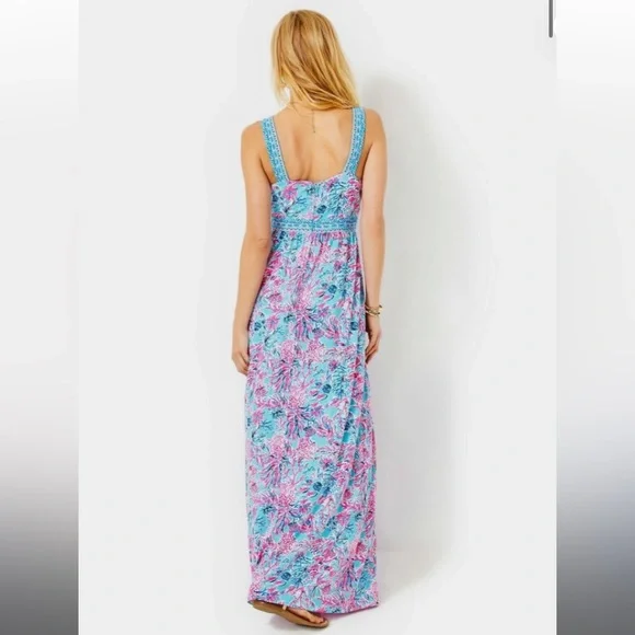 NWT Lilly Pulitzer Serena V-Neck Maxi Dress - Picture 3 of 5